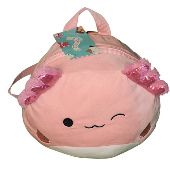 RARE Squishmallows Winking ARCHIE Axolotl Plush Backpack PRIMARK EXCLUSIVE NWT - Picture 2 of 10